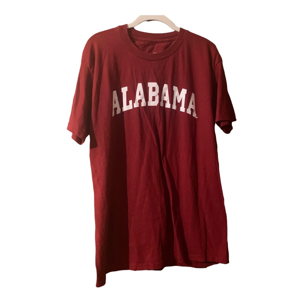 ALABAMA CRIMSON TIDE SHORT SLEEVE T-SHIRT SIZE L White Lettering All Cotton